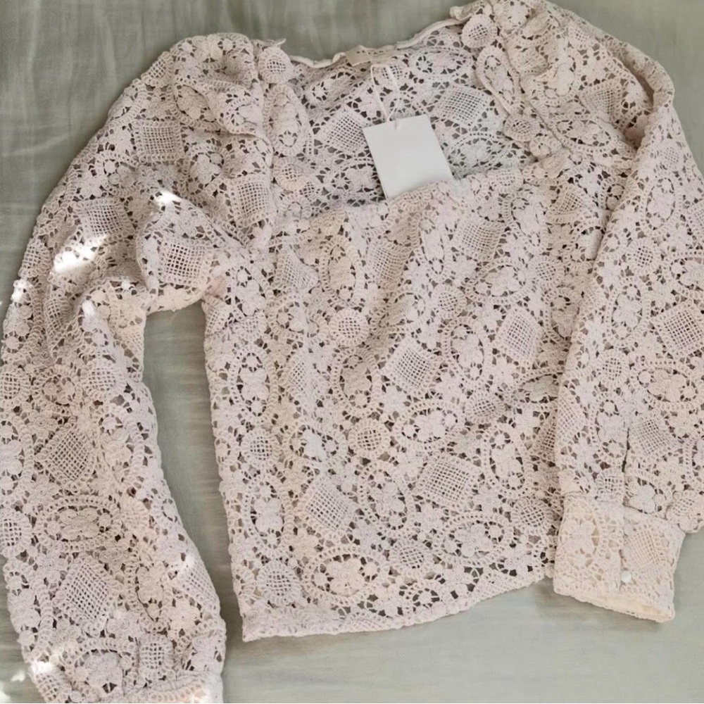 Sezane crochet lace blouse - Picture 3 of 3